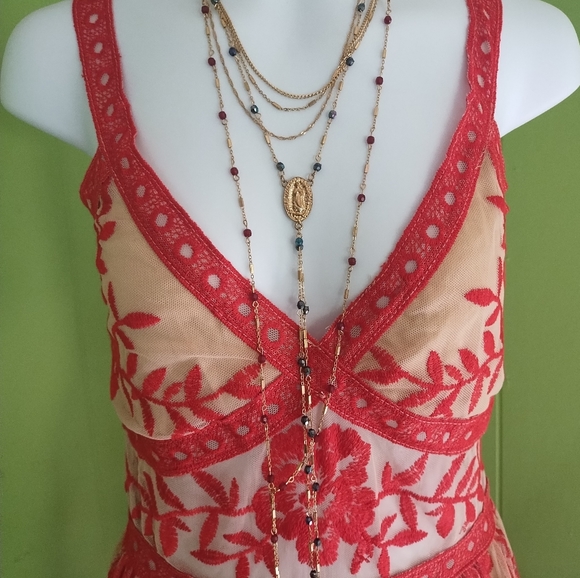 NWOT Floral print mesh romper with lining - Picture 1 of 11